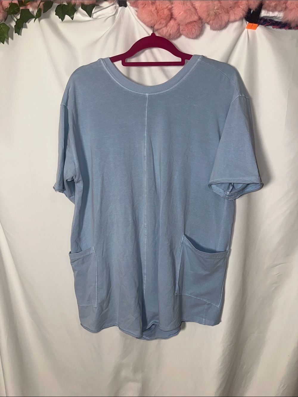 Free People hotshot Light Blue Pocketed Romper